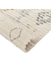 Beliani Kurzflor DISPUR in Beige/Schwarz/Orange - (W) 140 x (H) 200 x (L) 200 cm