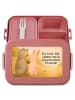 Mr. & Mrs. Panda Bento Box Bär und Hase Umarmen Design mit Spruch in Rot Pastell