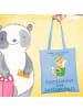 Mr. & Mrs. Panda Einkaufstasche Sportlehrer Leidenschaft mit Spruch in Sky Blue