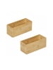 relaxdays 2 x Aufbewahrungsbox in Natur - (B)23 x (H)9,5 x (T)9 cm