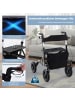 COSTWAY Rollator 2 in 1 in Schwarz