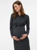 mama licious Kleid in Dark Grey Melange 1