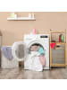 relaxdays Badregal mit Wäschekorb - (B)40 x (H)95 x (T)30 cm