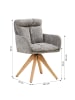 Homestyle4u 2er Set Polsterstühle in Grau
