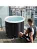 relaxdays Eisbad in Schwarz/ Weiß - (H)75 x Ø 75 cm