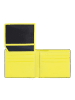 DuDu Up! Geldbörse RFID Schutz Leder 10.5 cm black-bright yellow