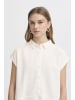 ICHI Kurzarm-Bluse IHLINNO Loose fit in Cloud Dancer