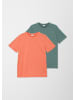 s.Oliver T-Shirt kurzarm in Grün-orange