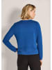 MADELEINE Eleganter Baumwollpullover mit Noppenstruktur in royalblau