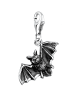 Nenalina Charm 925 Sterling Silber Fledermaus, Halloween in Silber