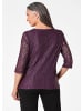 GOLDNER Kurzgröße:  Elegantes Blusenshirt mit Glanzeffekt in beere