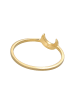 Elli Ring 925 Sterling Silber Halbmond, Astro in Gold