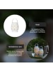 STAR Trading LED Outdoor-Laterne ,Flame Lantern, Batterie und Timer, weiß, 16cm, Ø