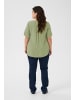 KAFFE curve Kurzarm-Bluse KCami Regular fit in Oil Green