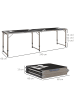 Outsunny Bierpong Tisch,240cm x 60cm x 70cm,schwarz