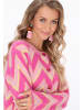 IZIA Cardigan in pink multicolor