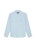 Marc O'Polo Kent collar, long sleeves, one rectangular chest pocket, linen style in Blau