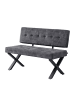 B&D Home Sitzbank KAREN in Anthrazit - (B)120 x (H)86 x (T)56 cm