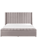 Beliani Doppelbett NOYERS in Grau - (W) 210 x (H) 132 x (L) 247 cm