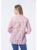 GOLDNER Bluse mit Hemdkragen in koralle / getupft