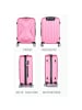 Cheffinger Reisekoffer ABS-03 Koffer 3-teilig Hartschale Trolley Set Kofferset in Rosa