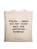 Mr. & Mrs. Panda tasche baumwolle Spruch Fische Schwarm mit Spruch in Creme