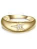 Glanzstücke München Ring Stern aus Sterling Silber mit Zirkonia in gelbgold