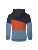 Trollkids Kapuzenpullover "Alesund" in Schwarz/Dunkelorange/Stahlblau