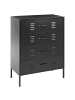 Beliani Büroschrank ENAGO in Schwarz - (W) 80 x (H) 102 x (L) 40 cm