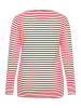 KAFFE curve Langarm-Shirt KClia Regular fit in Chalk/Red - Coffee Heart