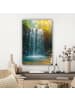 MuchoWow Leinwand bilder Wasserfall Sonnenstrahlen (BxH)