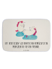 Mr. & Mrs. Panda Badteppich Einhorn Sekt mit Spruch in Weiß