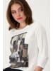 monari Rundkragen Langarmshirt für Damen in uni