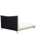 Beliani Doppelbett LANNION in Beige/Schwarz - (W) 203 x (H) 117 x (L) 223 cm