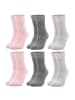 Occulto 6er Pack Warme Socken Smilla in Grau/Pink/Uni