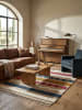 KADIMA DESIGN Naturfaser-Teppich Handgewebt WHARFE Boho Gestreift Wohnlich in Natur-Multicolor