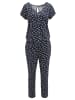 Aniston SELECTED Jumpsuit in dunkelblau-weiß