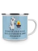 Mr. & Mrs. Panda Kaffeebecher Bester Stiefvater mit Spruch in Blau Pastell