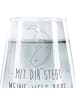 Mr. & Mrs. Panda Trinkglas Otter Kopfüber mit Spruch in Transparent