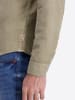 Timezone Langarm Hemd Stehkragen Knopfleiste Casual in Khaki