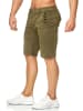 Max Men Chino Shorts Capri 3/4 Hose Stretch Bermuda Sommer in Olive