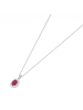 Smart Jewel Kette Mit Anhänger Farbstein Und Zirkonia in Rot