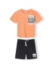 Minoti 2-tlg T-Shirt & Shorts 29SET210 in apricot