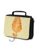 Mr. & Mrs. Panda Kosmetiktasche Katze Mittelfinger ohne Spruch in Gelb Pastell