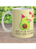 Mr. & Mrs. Panda Kindertasse Avocado Party mit Spruch in Gelb Pastell