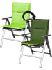 Aspero 8 Niedriglehner Stuhlauflagen in Oliv/Grün