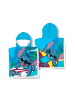 COFI 1453 Lilo & Stitch Gemütlicher Kinder Kapuzenponcho für Zuhause und in Blau