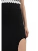 faina Damen Midirock Aus Strick in Schwarz