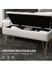 HOMCOM Sitzbank-100L x 40B x 49H cm-Cremeweiß