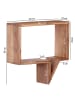 FineBuy Wandregal in Braun / Akazie / 50x13x49